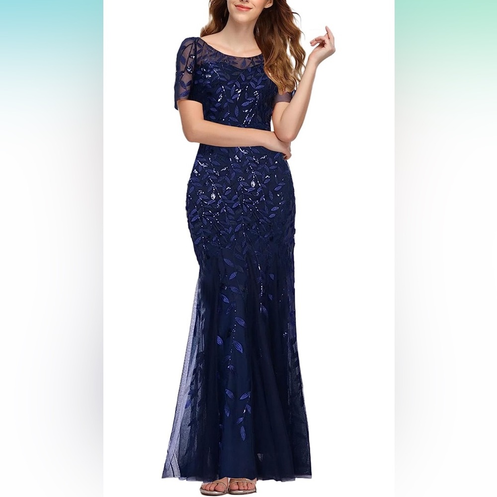 Navy blue formal dress- XXL